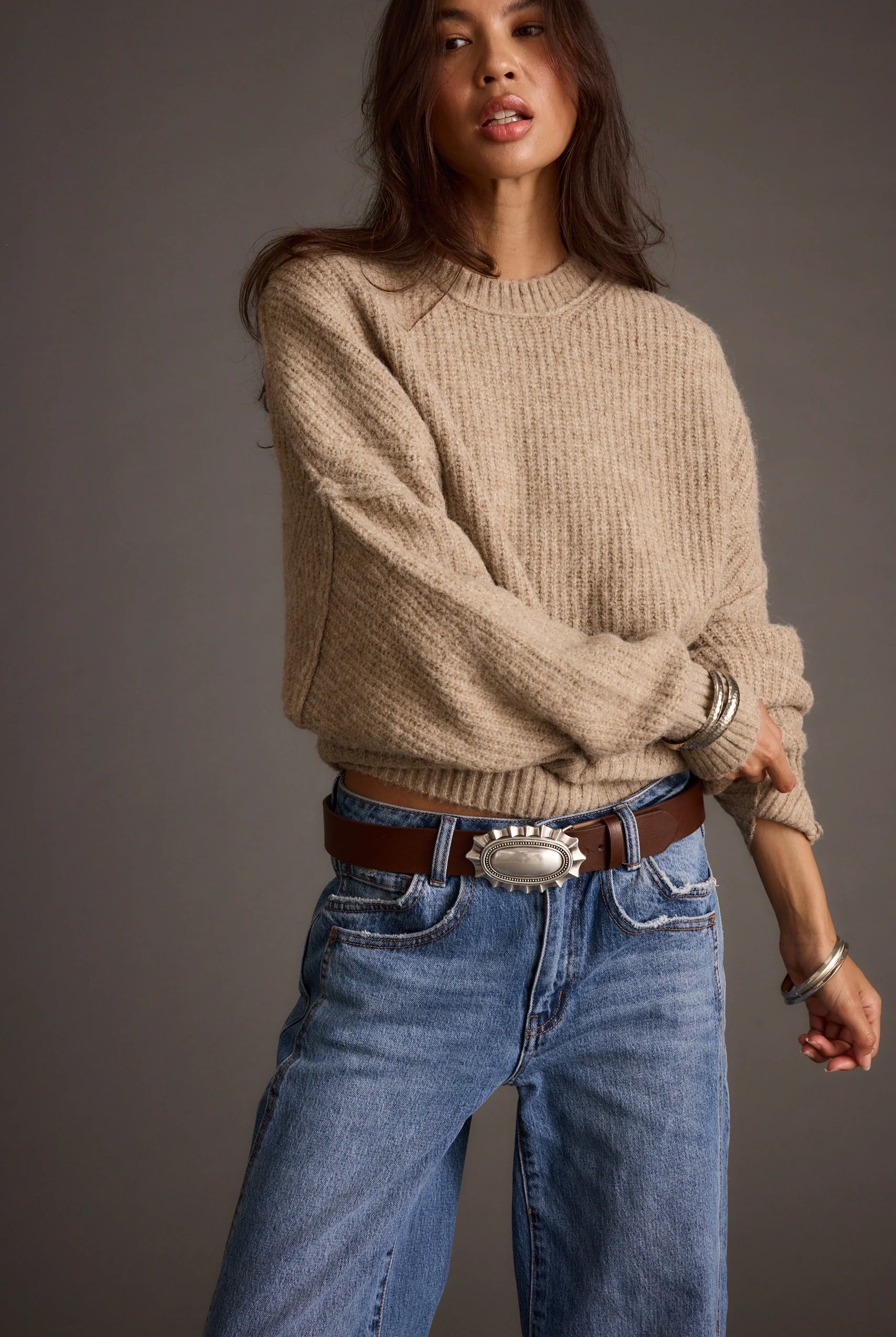 Shae Taupe Pullover Sweater 2