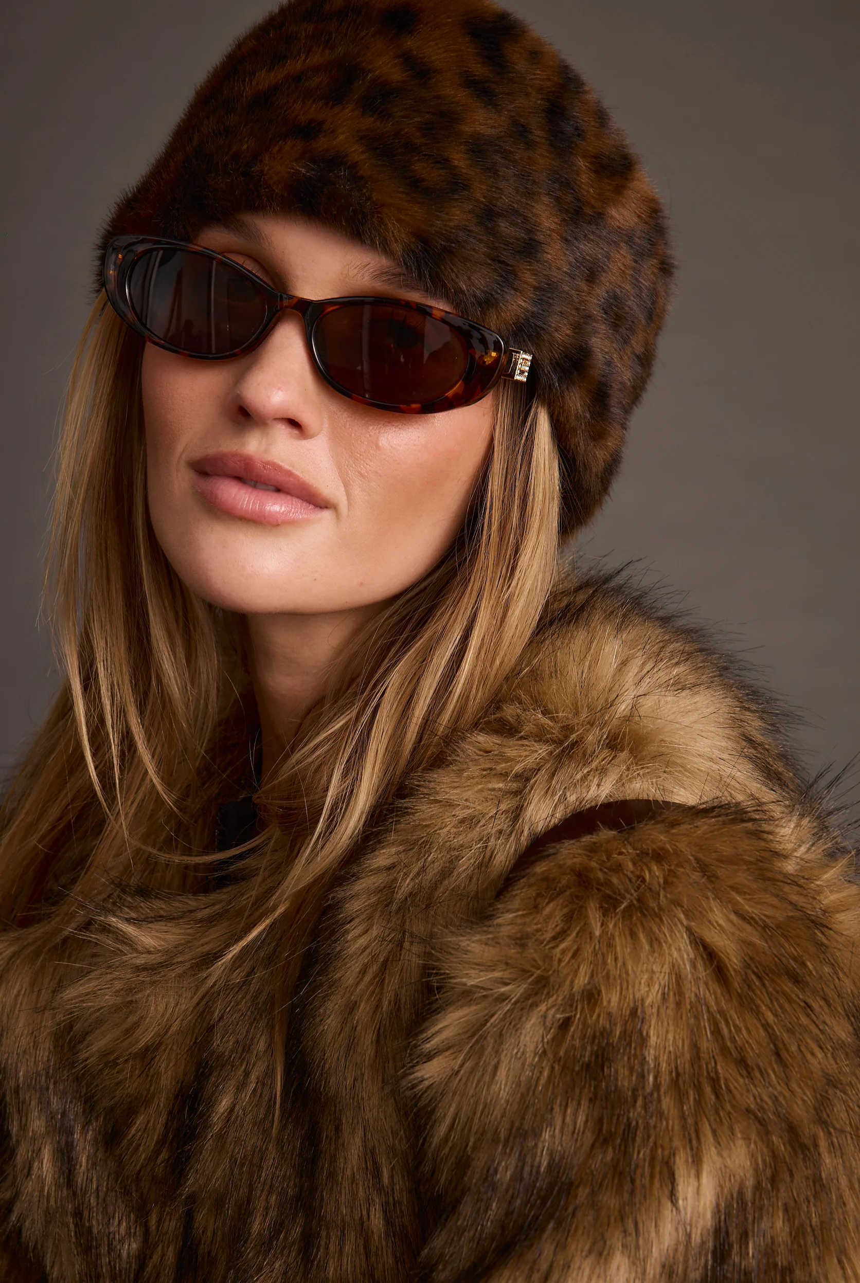 Chalet Leopard Faux Fur Headband 2