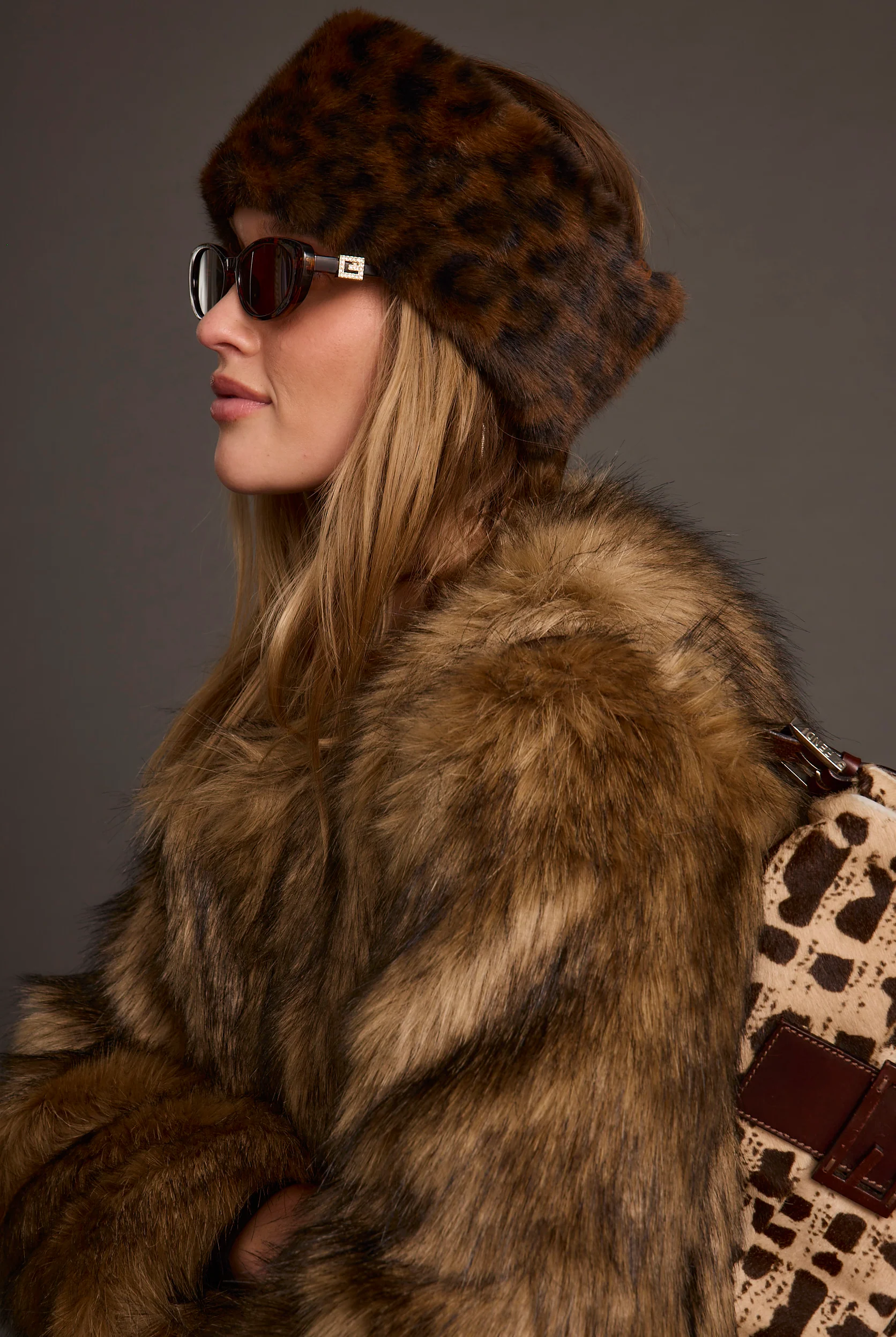 Chalet Leopard Faux Fur Headband 3