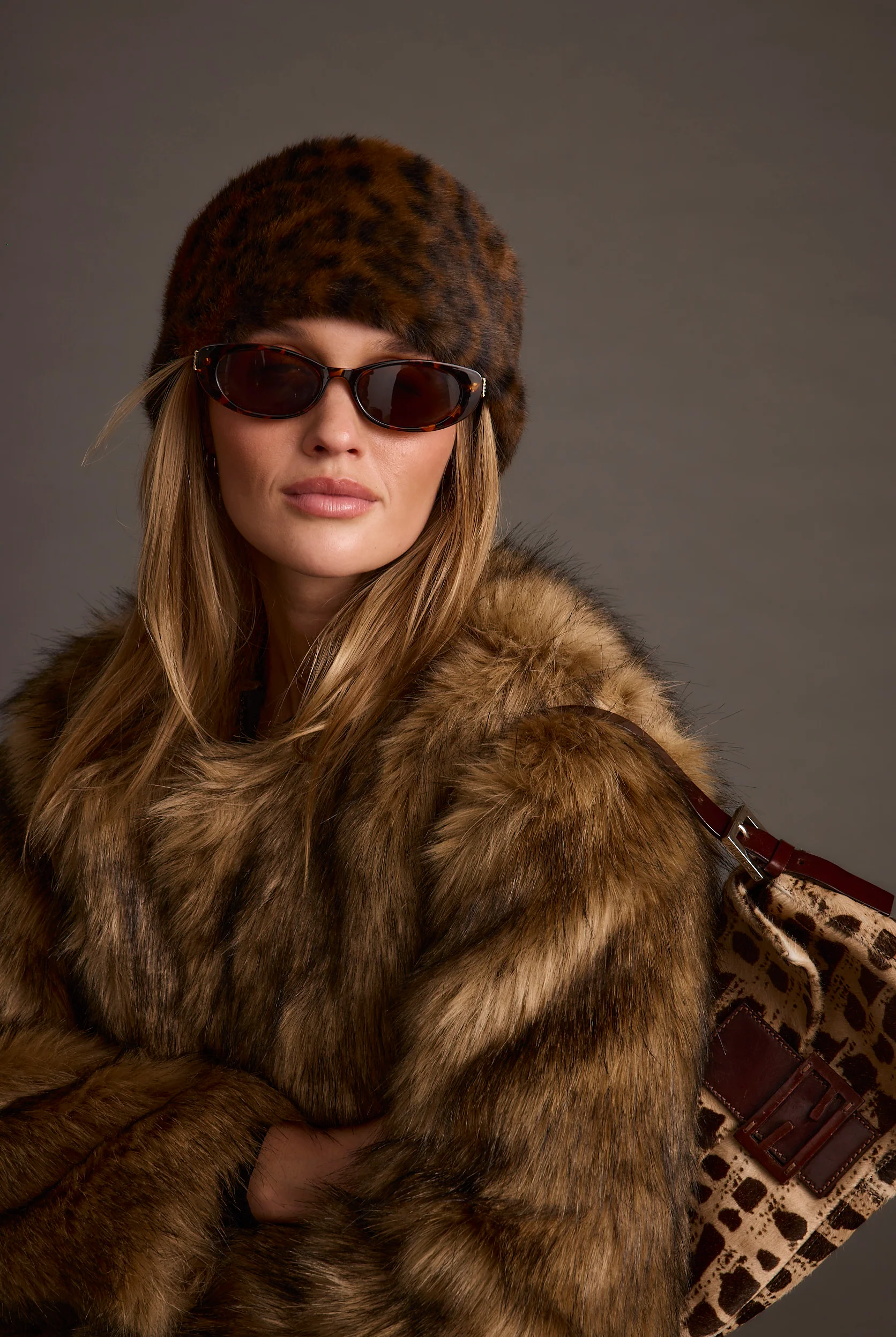 Chalet Leopard Faux Fur Headband 4