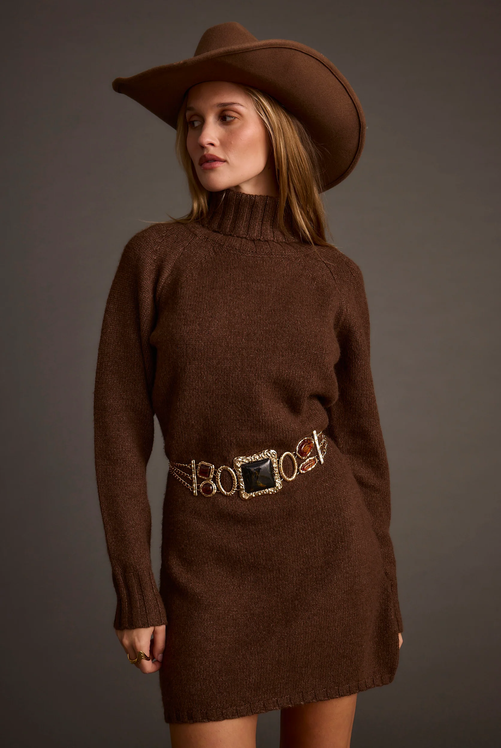 Topanga Mocha Sweater Mini Dress 2